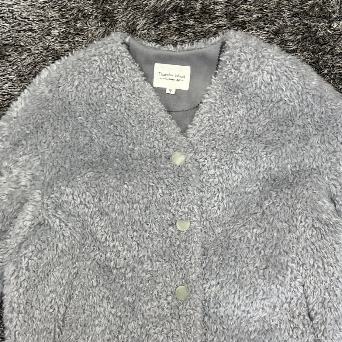 써스데이아일랜드 V넥 퍼 여성 플리스 자켓 85(S) 상품이미지2