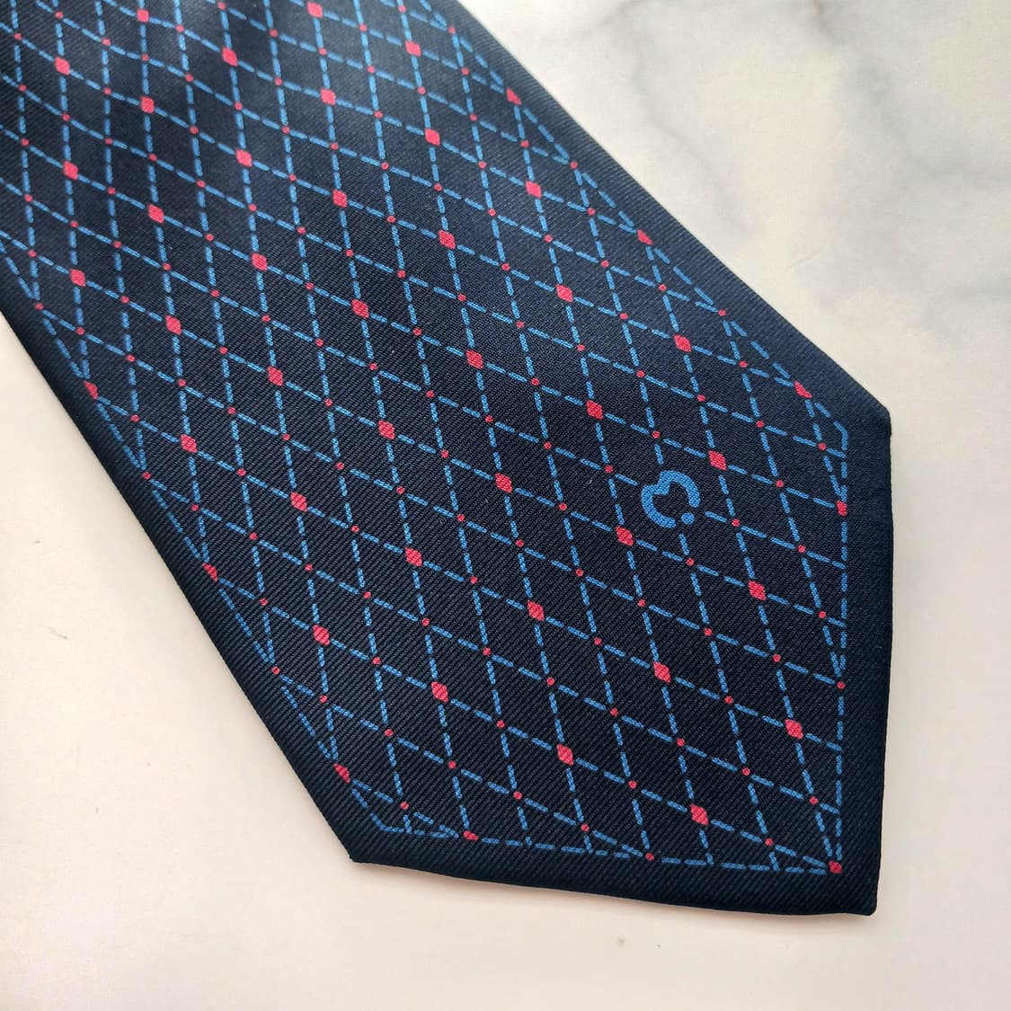 밀라숀 실크 네이비 아가일 패턴 넥타이 9.1cm A+등급 A18795
 상품이미지5