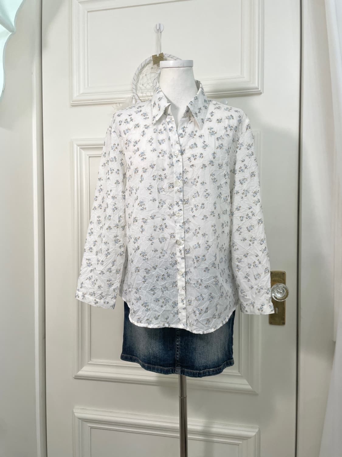 denim back heart cubic mini skirt 상품이미지7