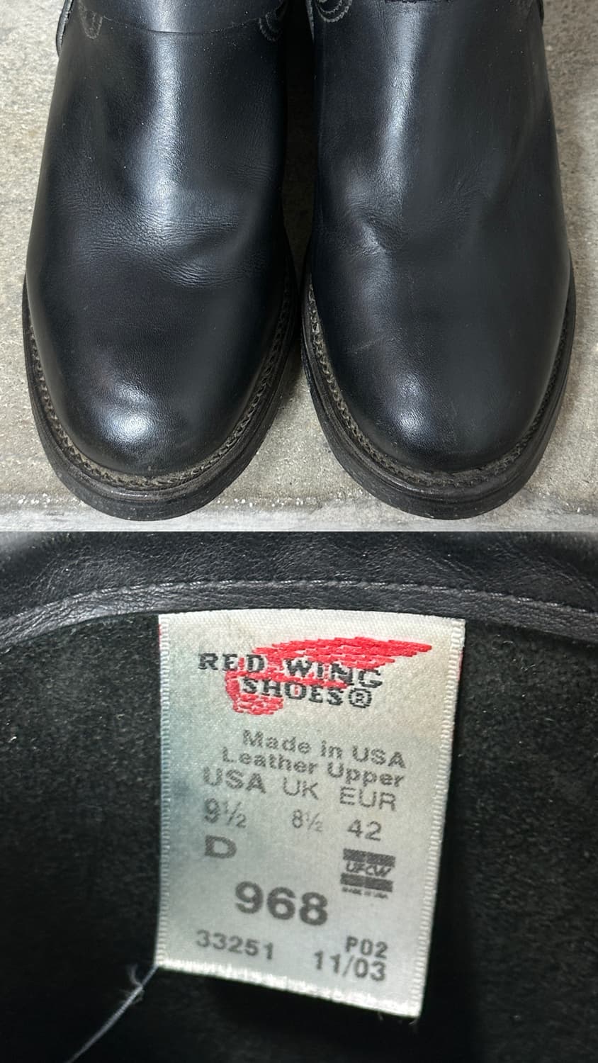 00's OG USA Made 레드윙 968 엔지니어 부츠 상품이미지9