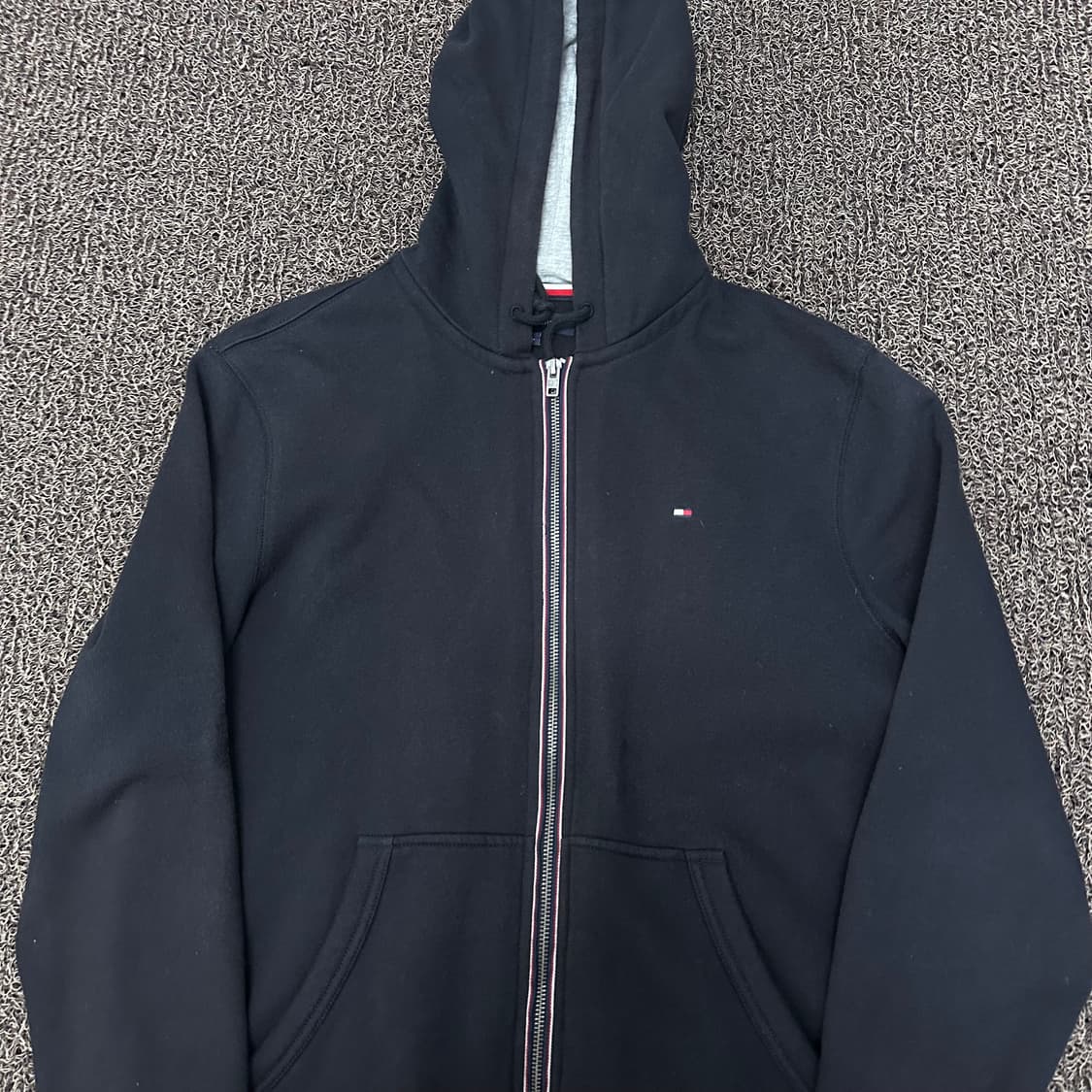 타미힐피거 기모 후드집업 블랙 M 상품이미지2
