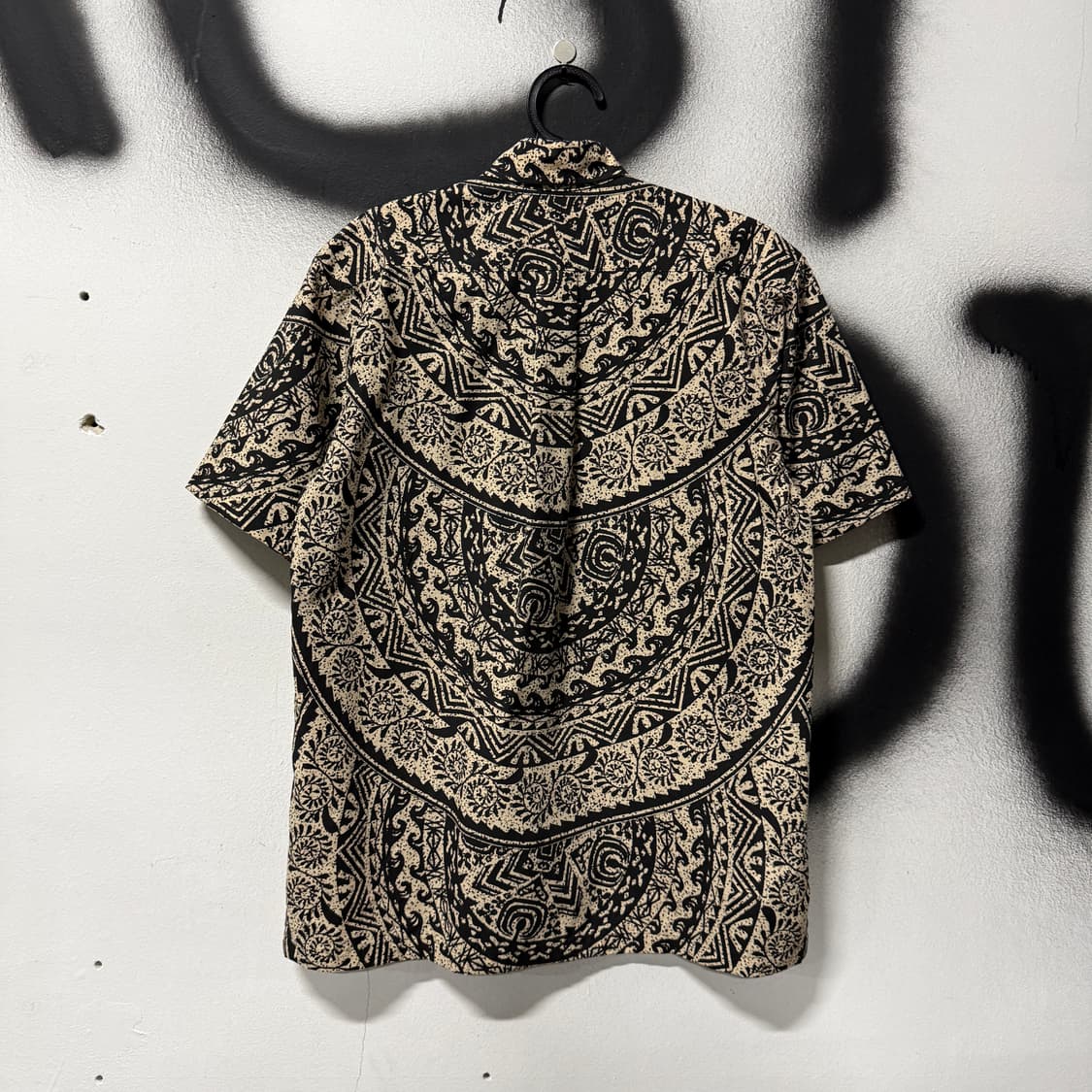 VTG 빈티지 에스닉 마오리 트라이벌 코튼 반팔 셔츠 상품이미지2