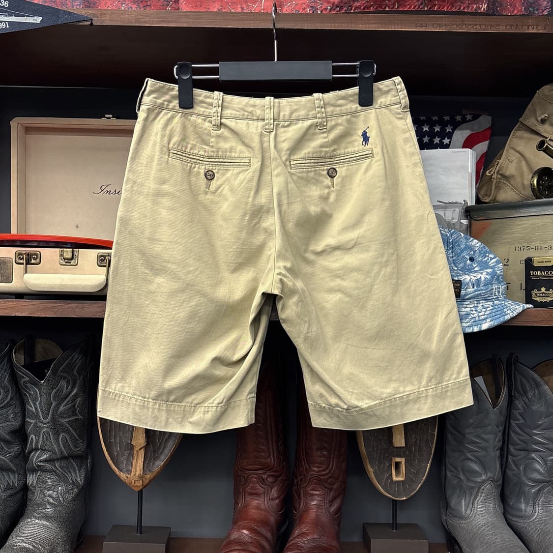 신형라벨 폴로 랄프로렌 클래식 치노 쇼츠팬츠 포니자수 베이지 N1109  상품이미지2