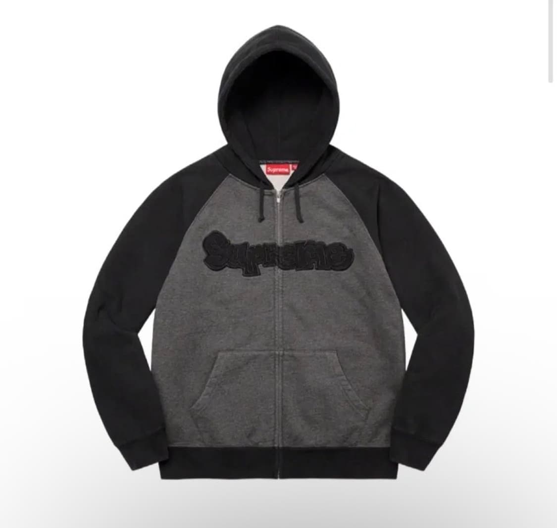 [L] 슈프림 곤즈 아플리케 후드집업 블랙 상품이미지1