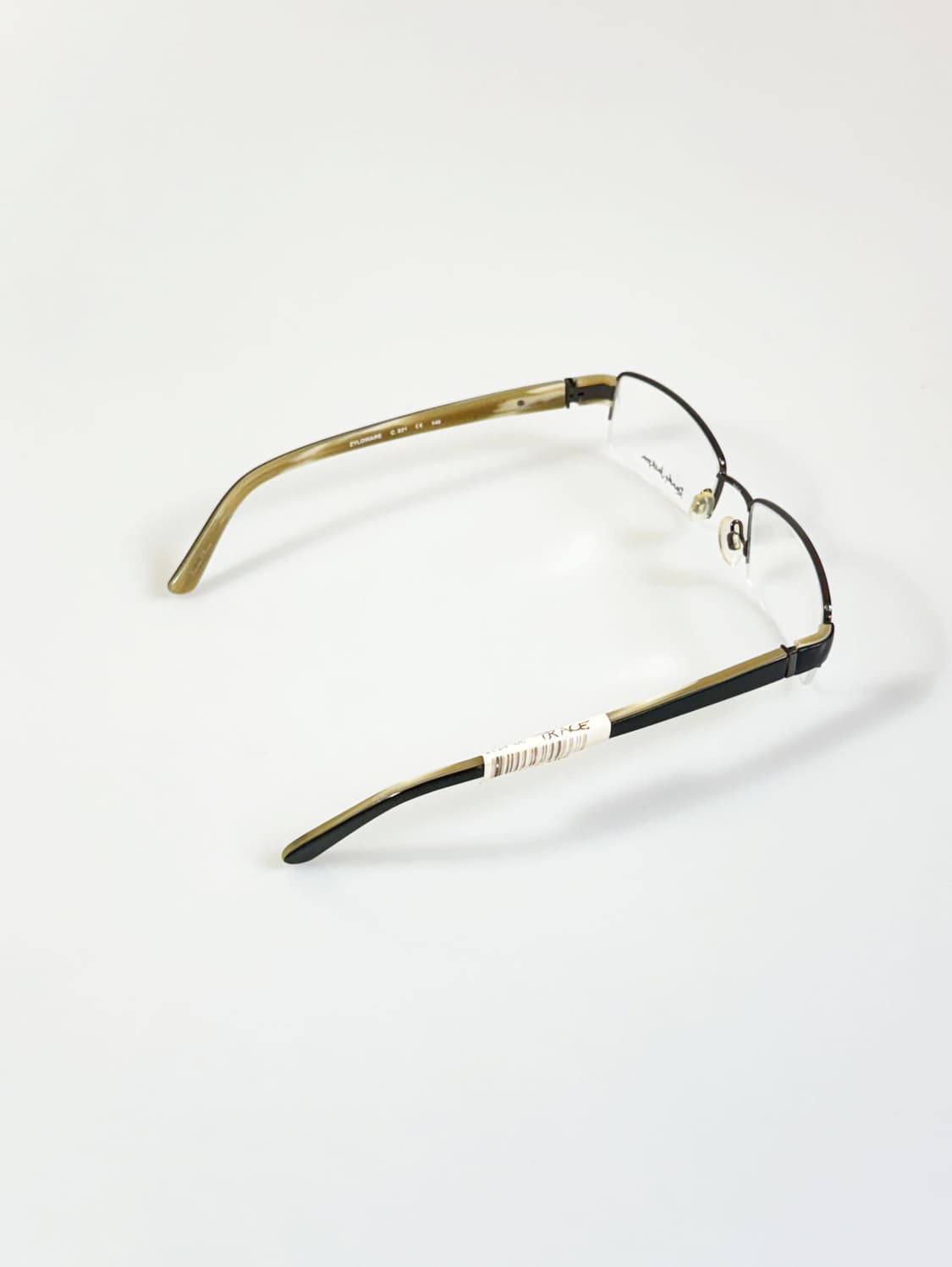 RANDY JACKSON 반무테 스퀘어 메탈 프레임 빈티지 안경 상품이미지4