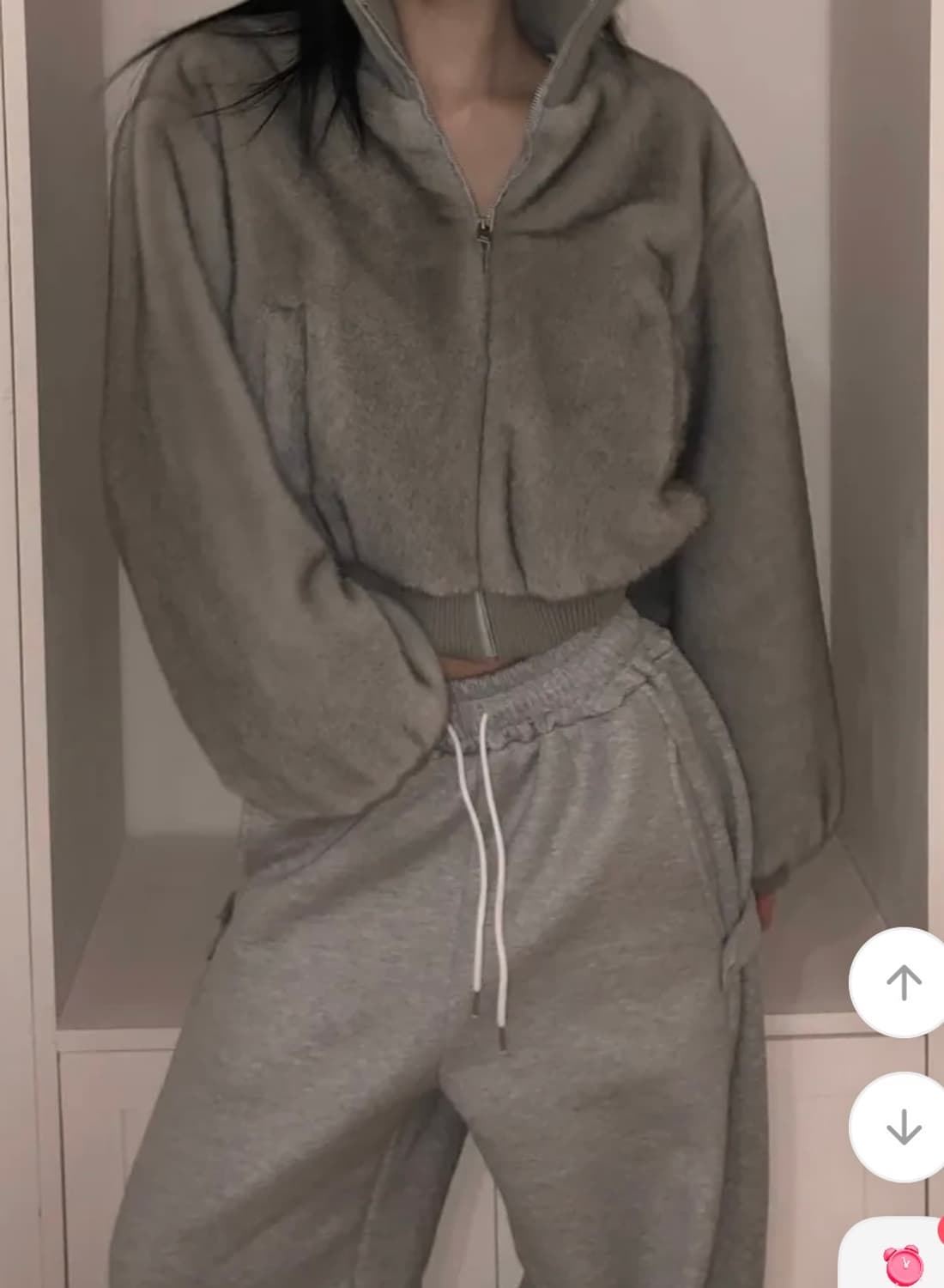 하이넥 소프트 퍼자켓 집업 상품이미지2