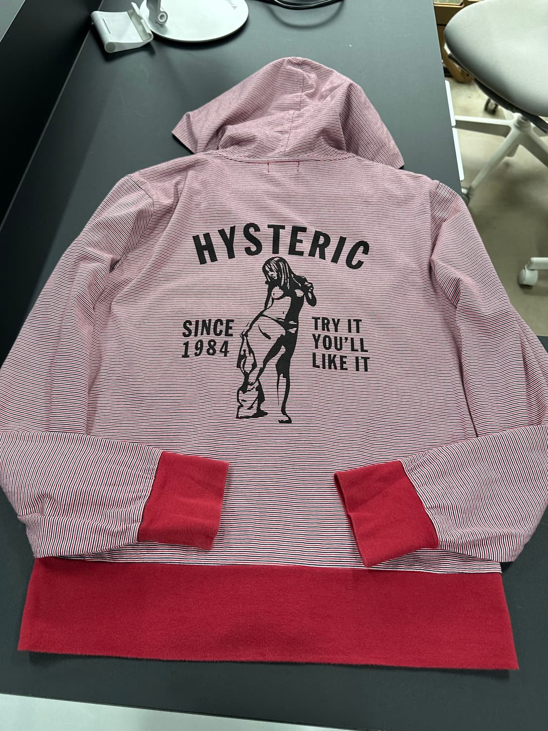 히스테릭글래머 히스걸 빅로고 스트라이프 후드집업 상품이미지4