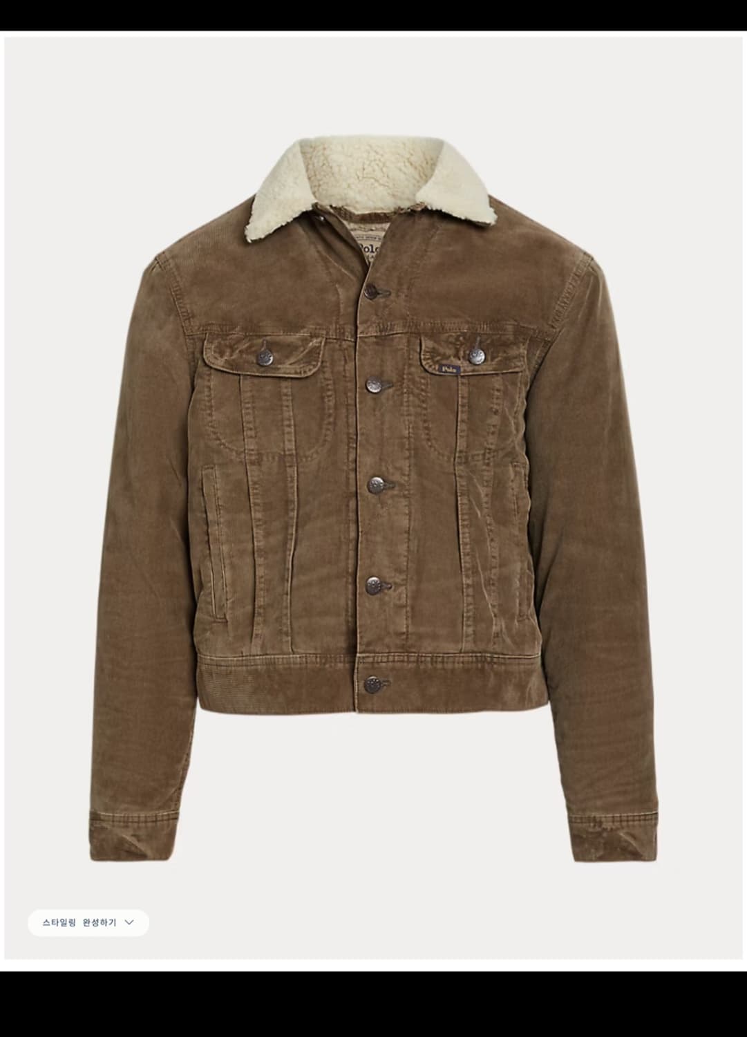 폴로 랄프 로렌 플리스 라인 코듀로이 트러커 재킷 M 상품이미지1