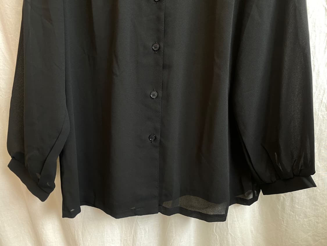 블랙시스루블라우스(M-L) 상품이미지5