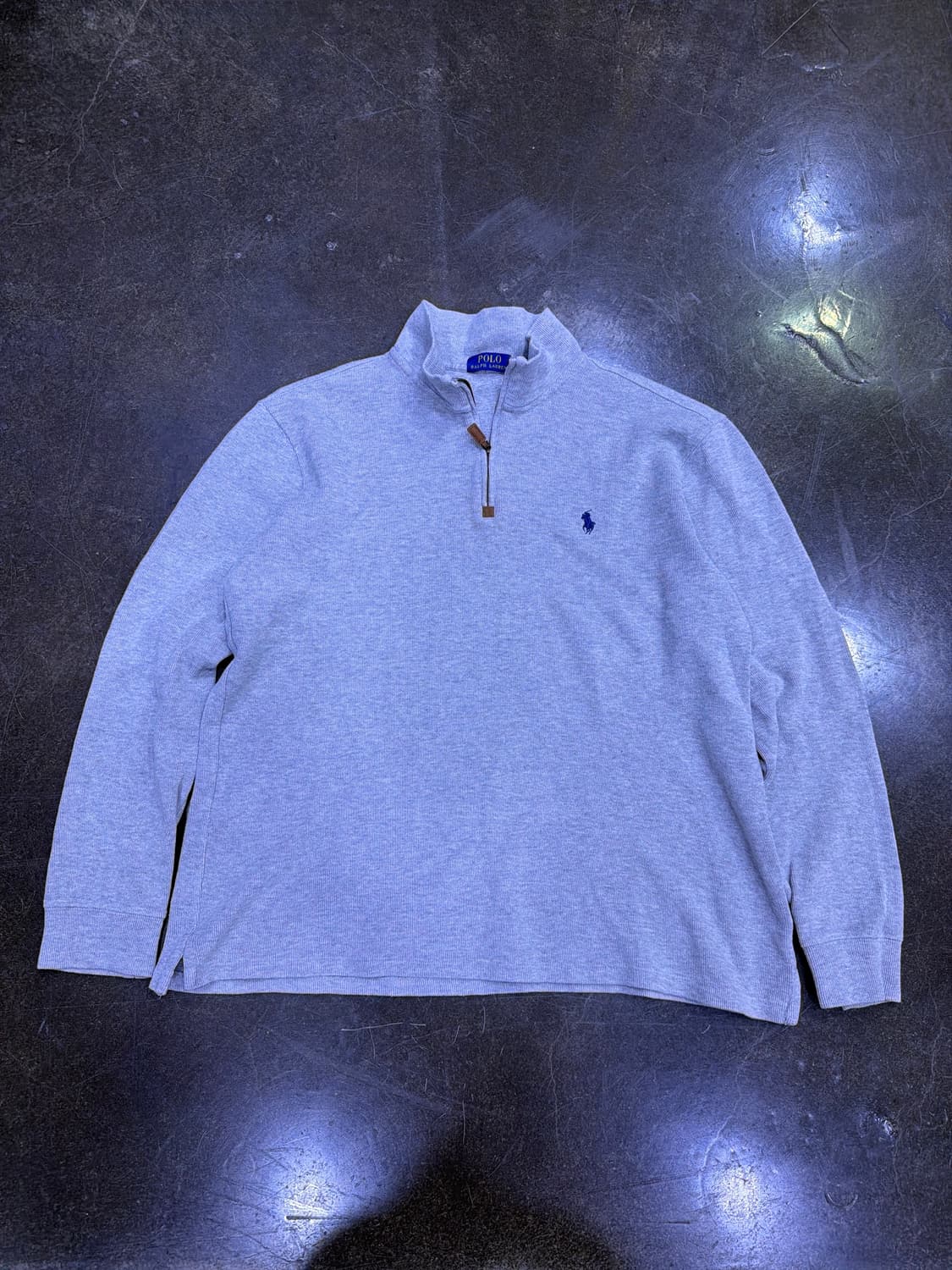 폴로 랄프로렌 하프집업 니트 스웨터 그레이 XL 상품이미지1