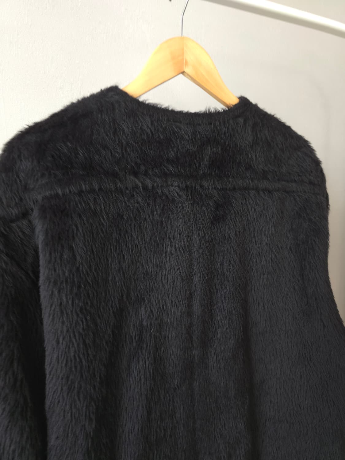 890s Gianfranco Ferré 블랙 퍼 재킷 IT38(페이크) 상품이미지9