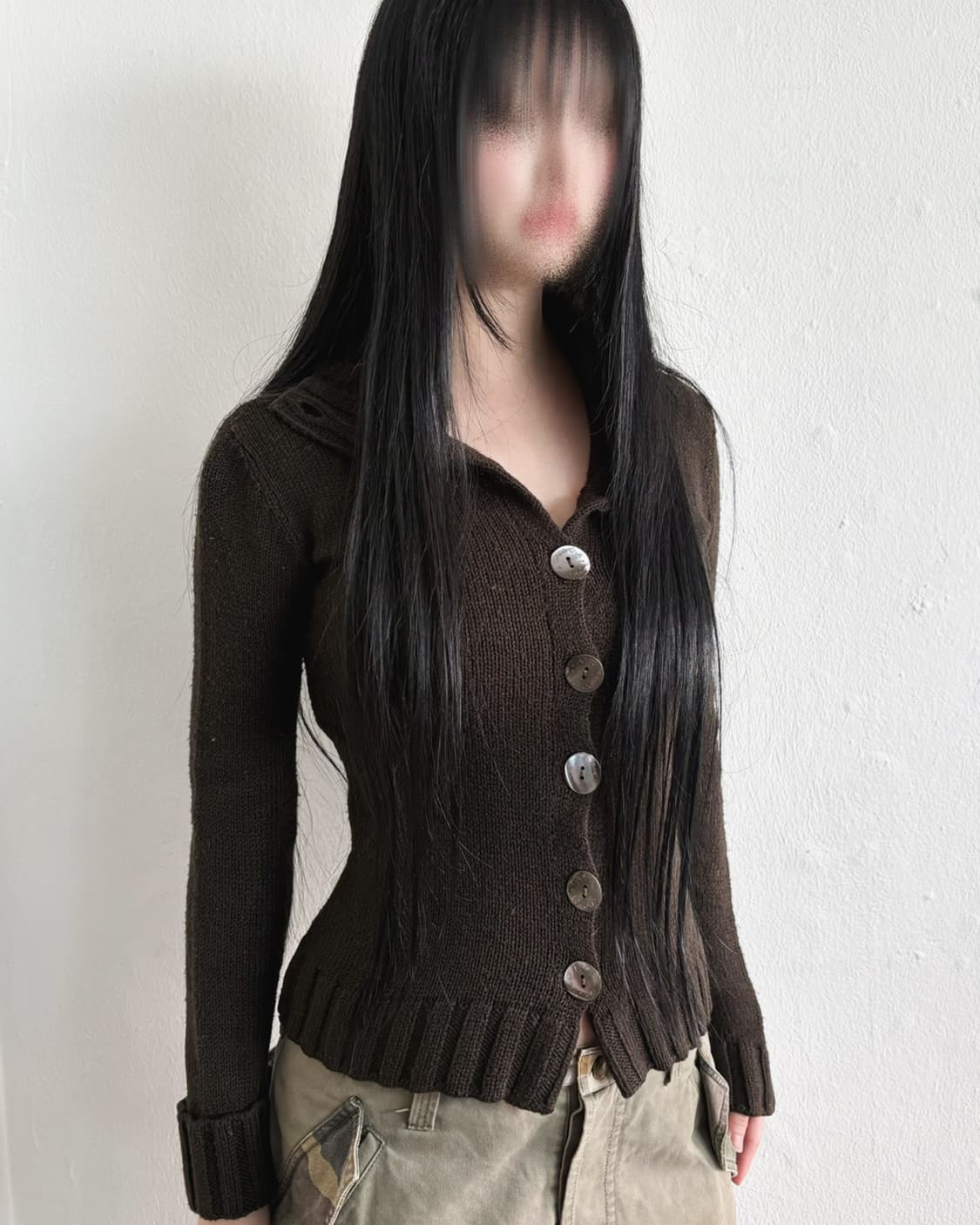 돌체앤가바나 빅버튼 하이넥 라나울 가디건 상품이미지2