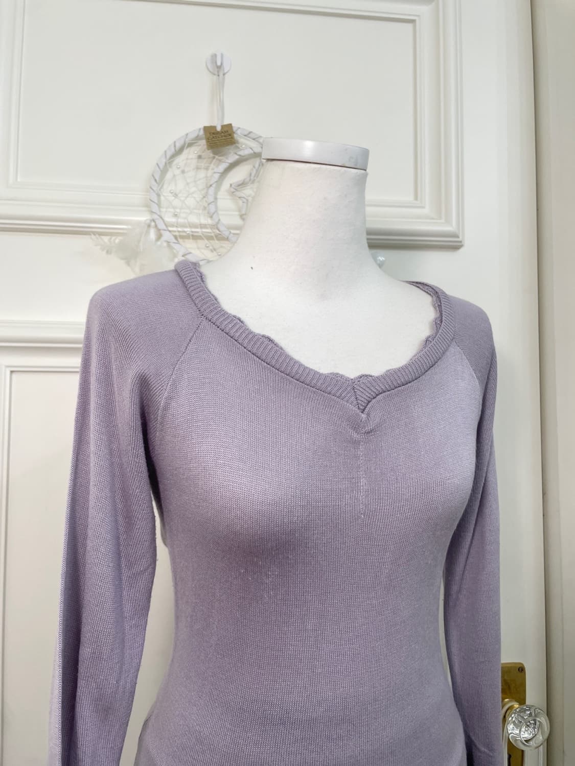 lavender lace point v-neck princess knit 상품이미지6
