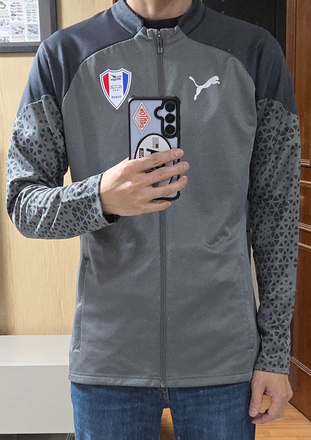 (착샷) 푸마 수원 삼성 블루윙즈 유니폼 져지 트레이닝 탑 드릴탑  상품이미지9