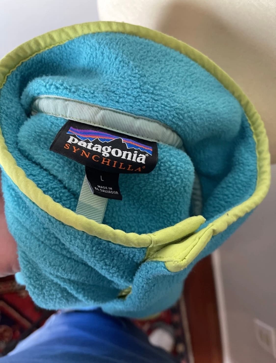 파타고니아 신칠라 스냅티 L / 민트 블루 네온 배색 (남성 95-100 상품이미지9