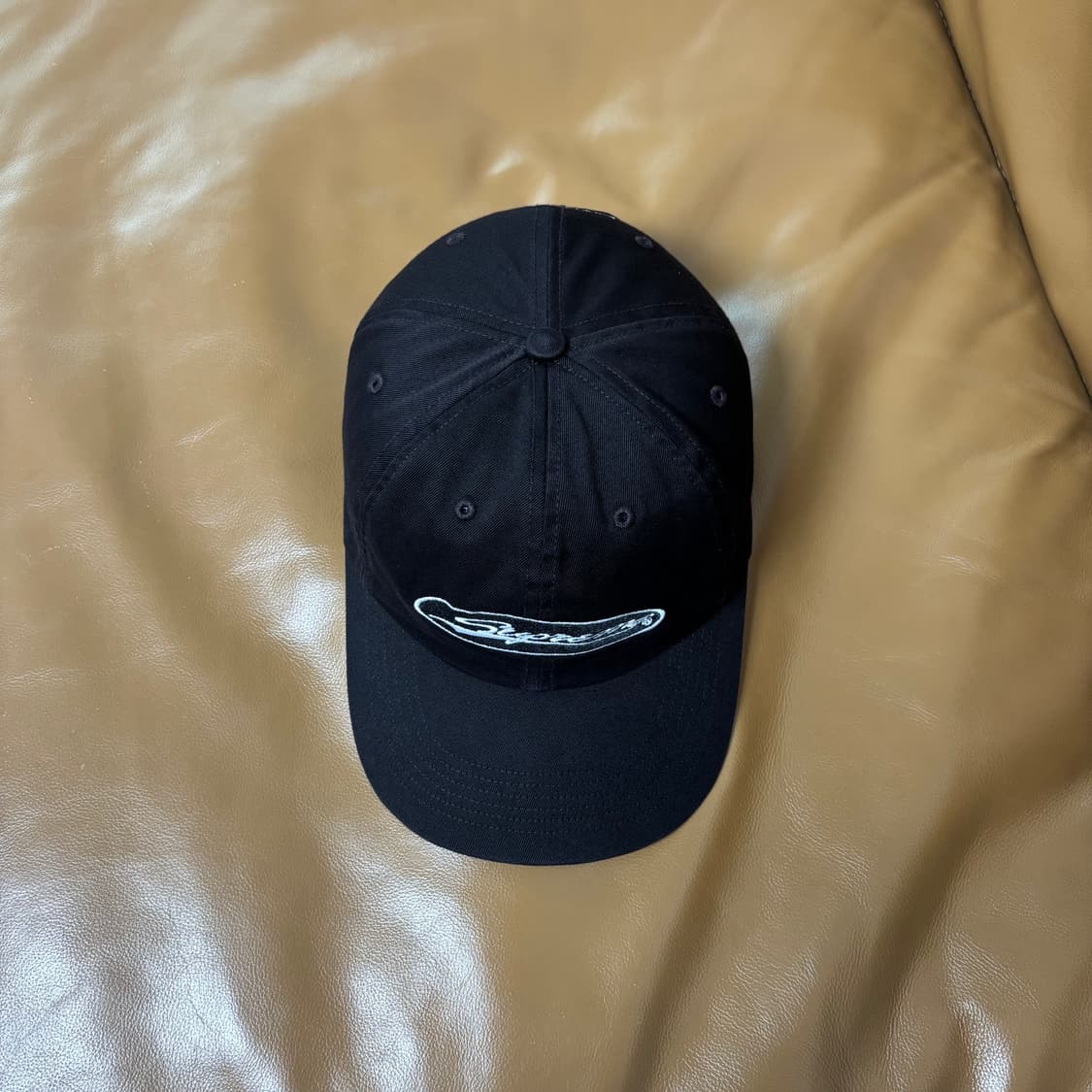 Supreme 슈프림 23ss 오발 워시드 블랙 6패널 볼캡 모자 상품이미지5