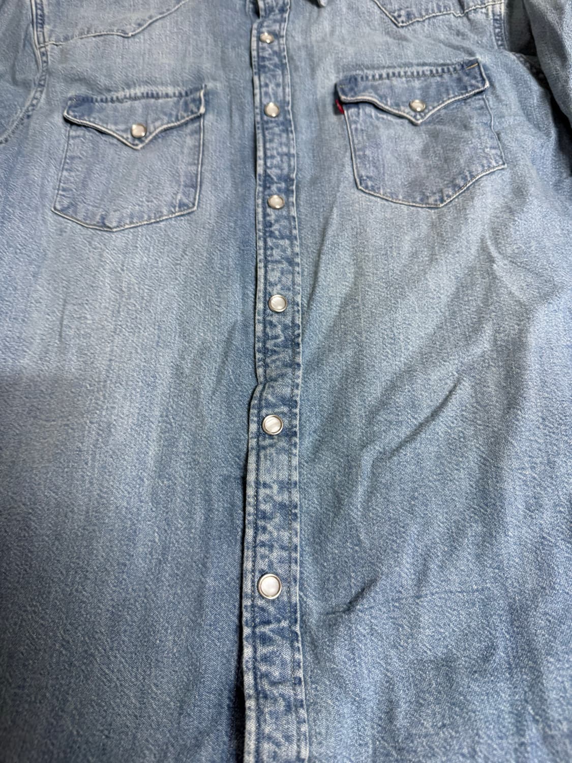[L] 리바이스 바스토우 웨스턴 데님 셔츠 연청 상품이미지5