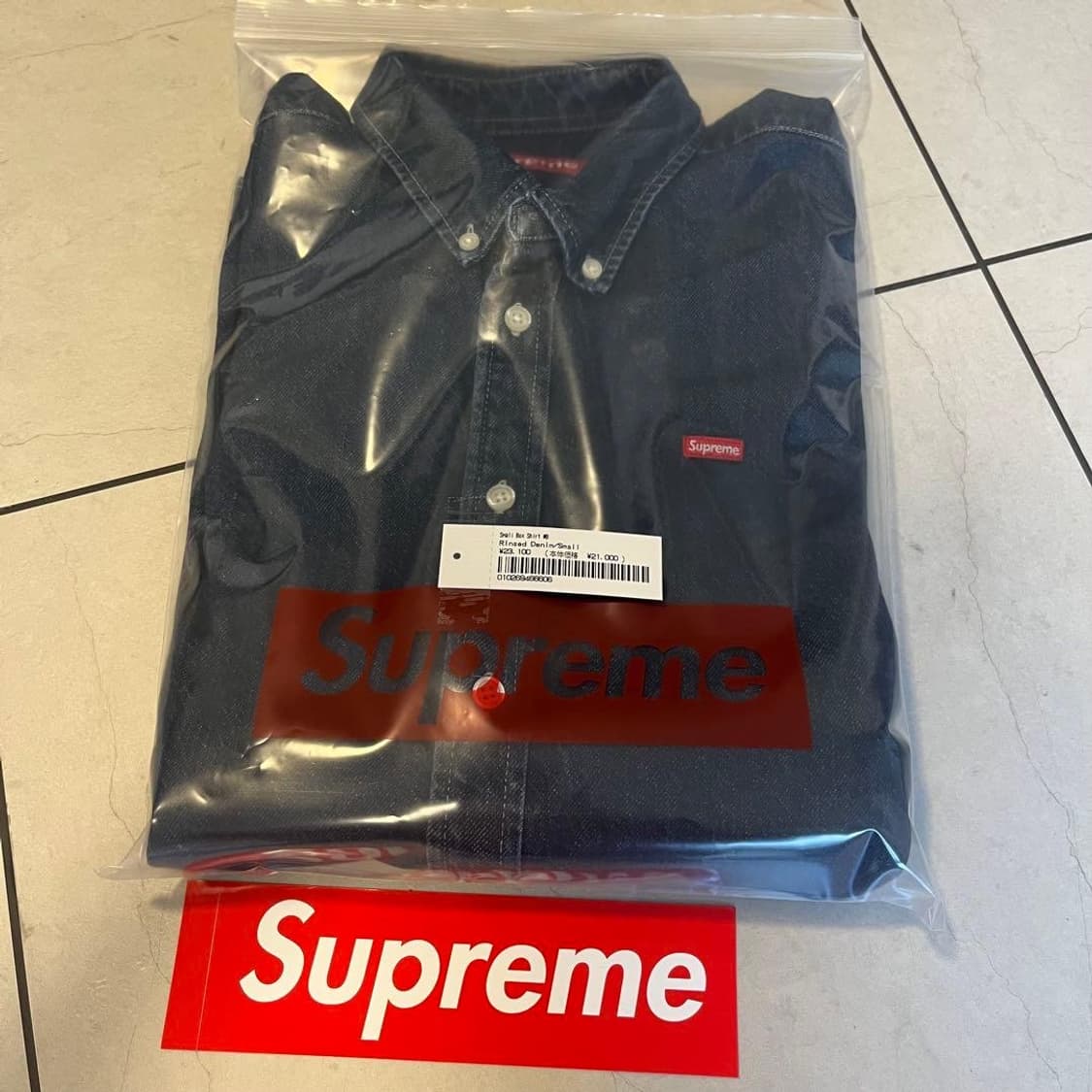 슈프림 스몰 박스로고 데님셔츠 상품이미지1