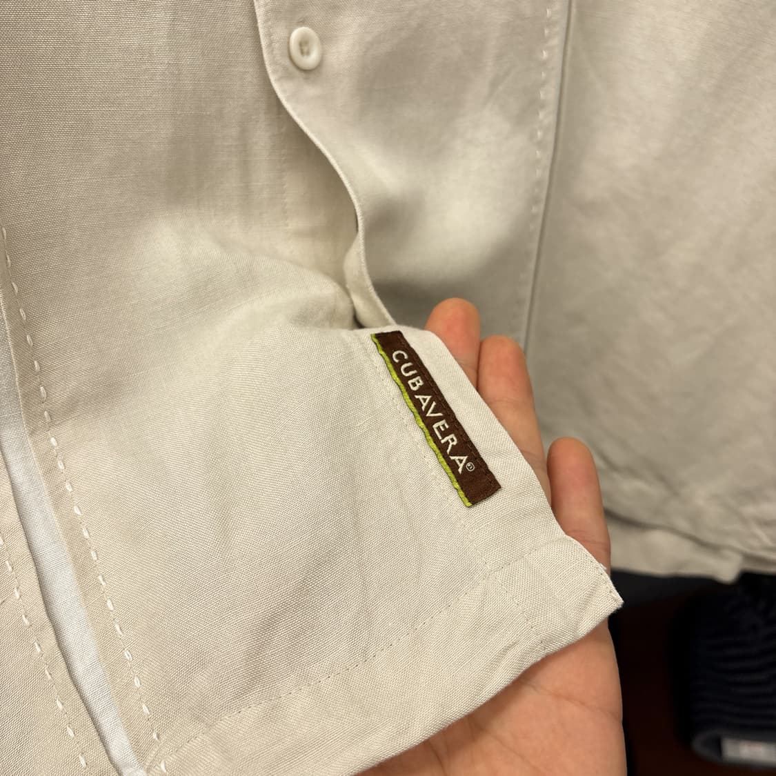 00s 쿠바베라 베이직 스티치라이닝 린넨 쿠바셔츠 N1269 상품이미지6