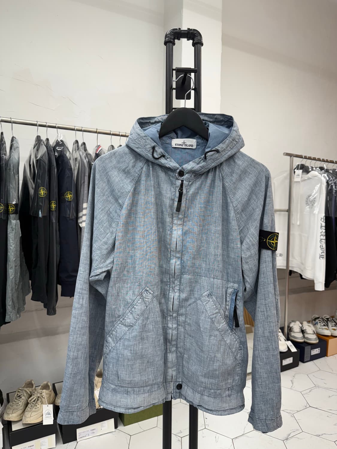 [S] 스톤아일랜드 린넨 와트로 후드 자켓 상품이미지1