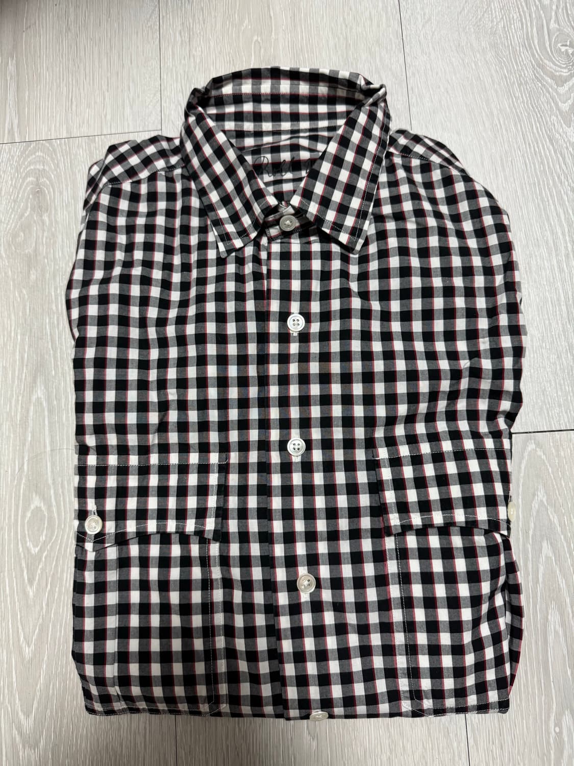 포터클래식 트리컬러 깅엄체크 롤업셔츠 S 상품이미지1