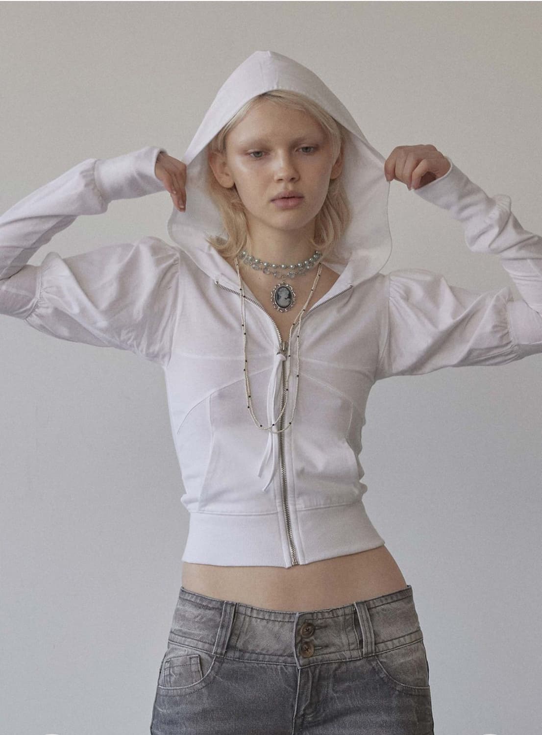 스컬프터 Solid Zip-Up Hoodie 솔리드 후디 후드 집업 상품이미지1