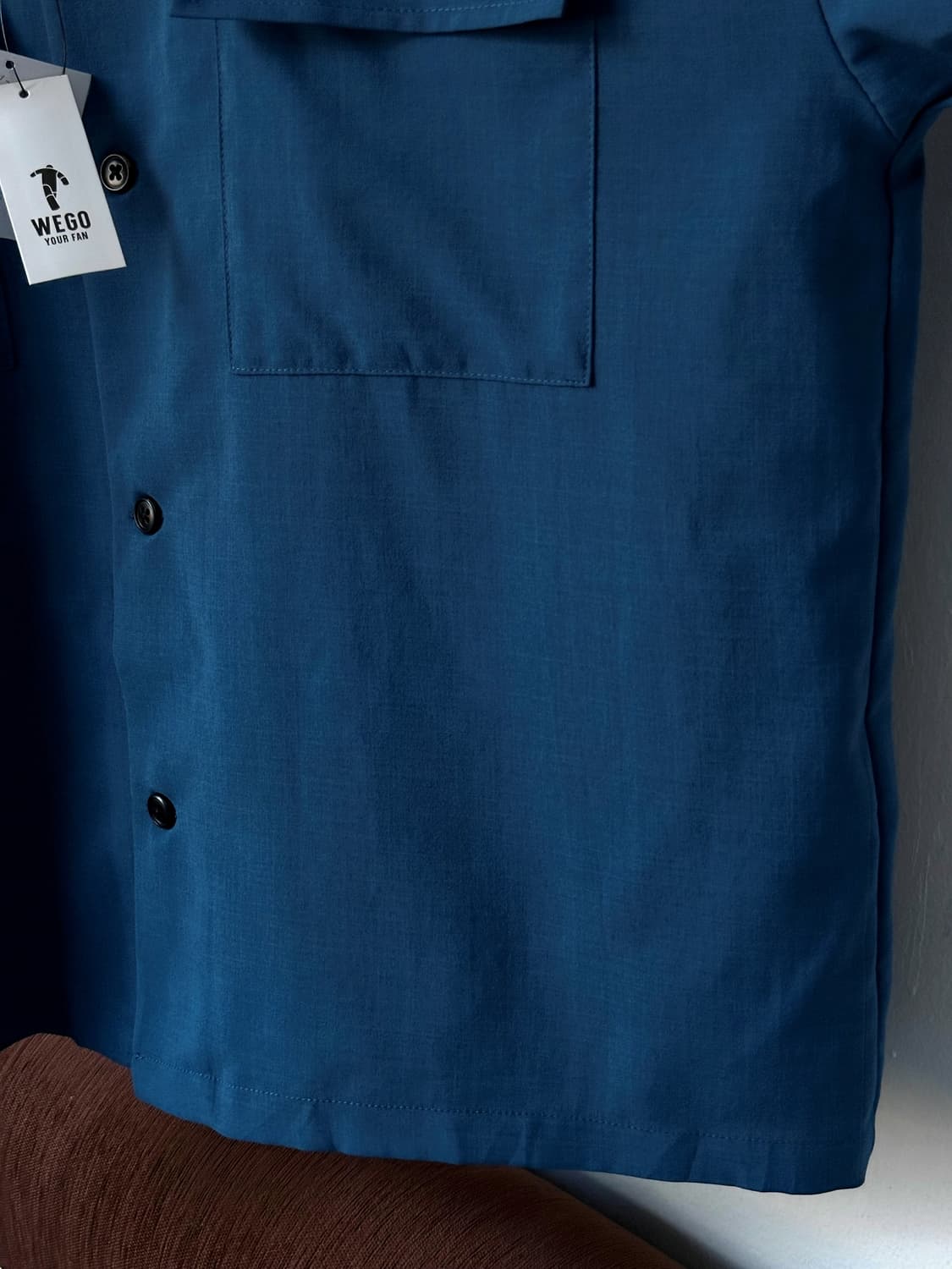 Linen touch open collar BOX shirt 상품이미지4