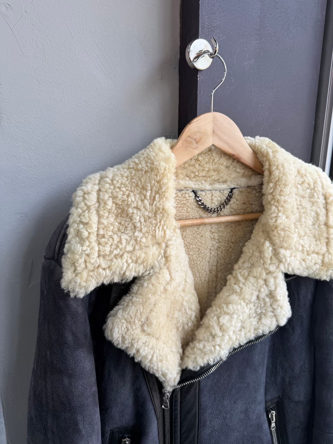 100/ 시스템옴므 리얼 무스탕 레더 자켓 상품이미지4