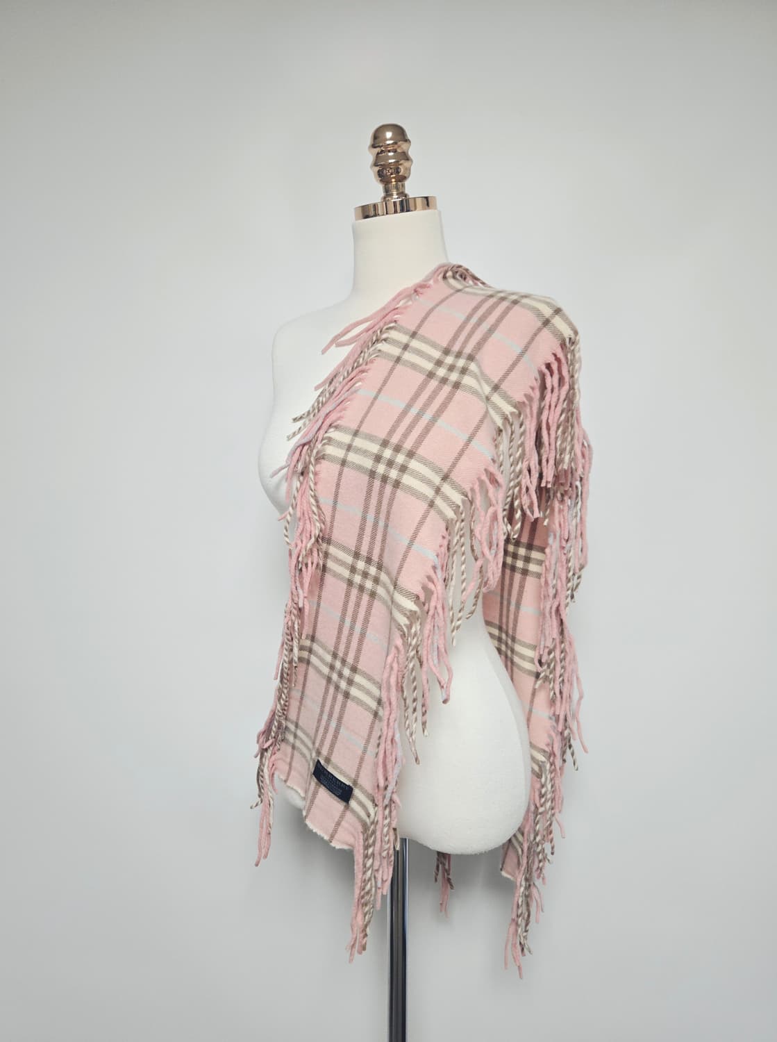 버버리 핑크 희귀템 캐시미어100 머플러 목도리 숄 상품이미지2