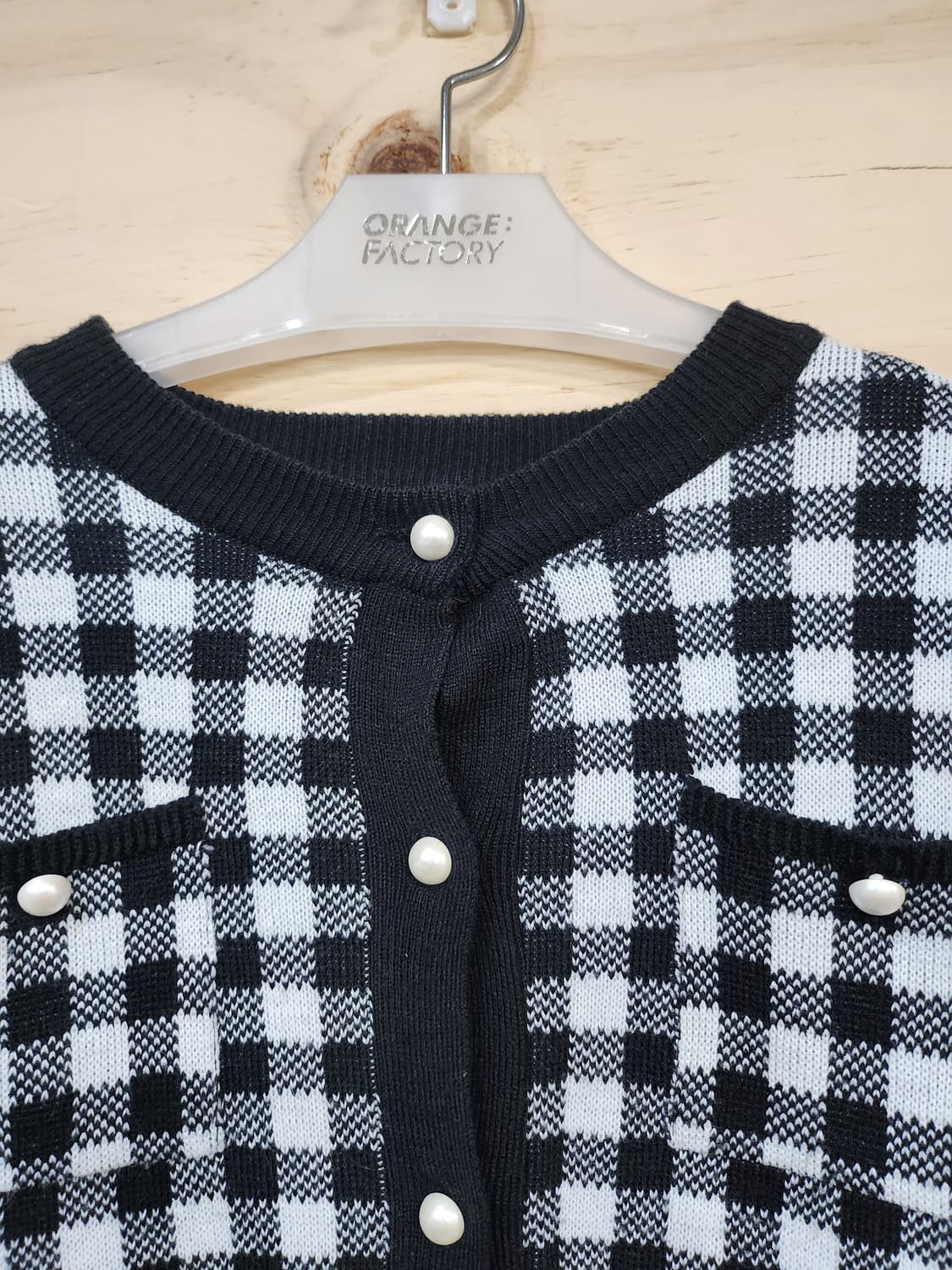 141) 부루앤쥬디 체크 크롭 가디건 상품이미지3