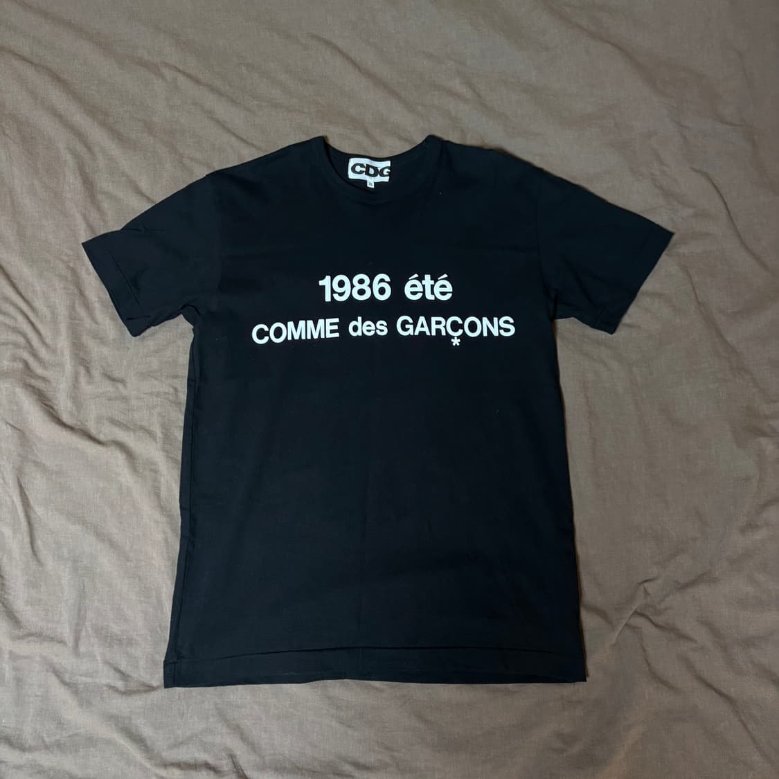 [XL] CDG 꼼데가르송 1986 블랙 반팔 티셔츠 상품이미지1