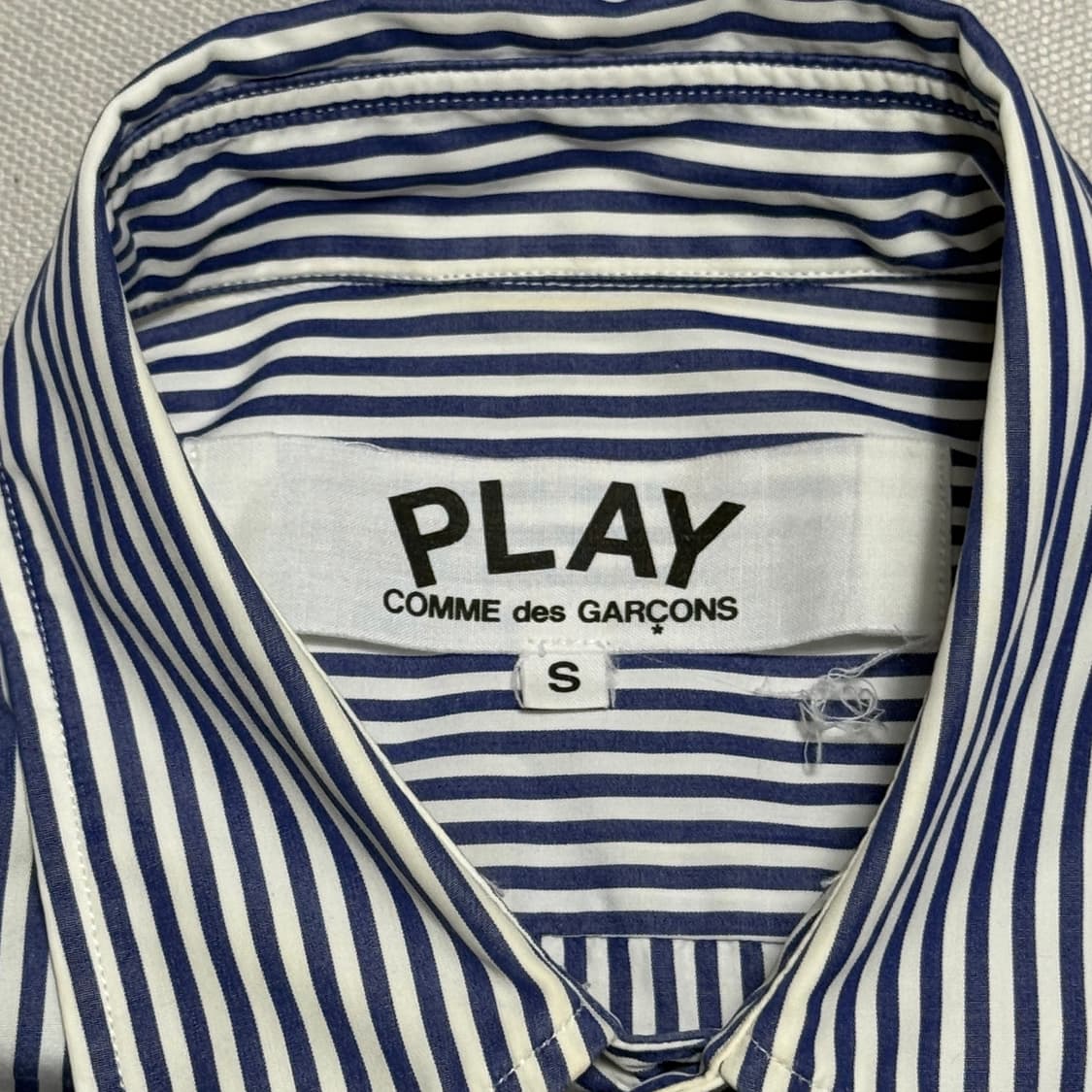 🫶🏻 꼼데가르송 블랙 와펜 스트라이프 셔츠 🫶🏻 상품이미지4