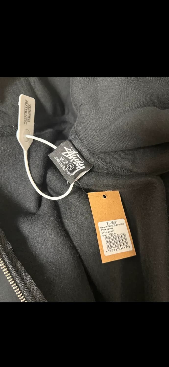 스투시 x 본앤레이즈드 후드집업 블랙 새상품 M 상품이미지3