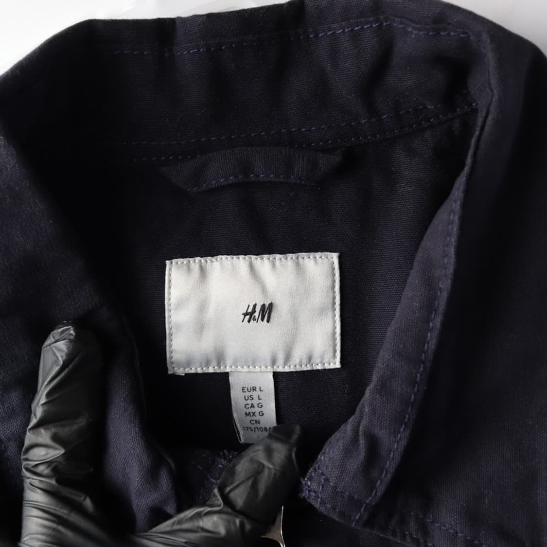 에이치엔엠 네이비 코튼 해링턴 워크 자켓 L 상품이미지5