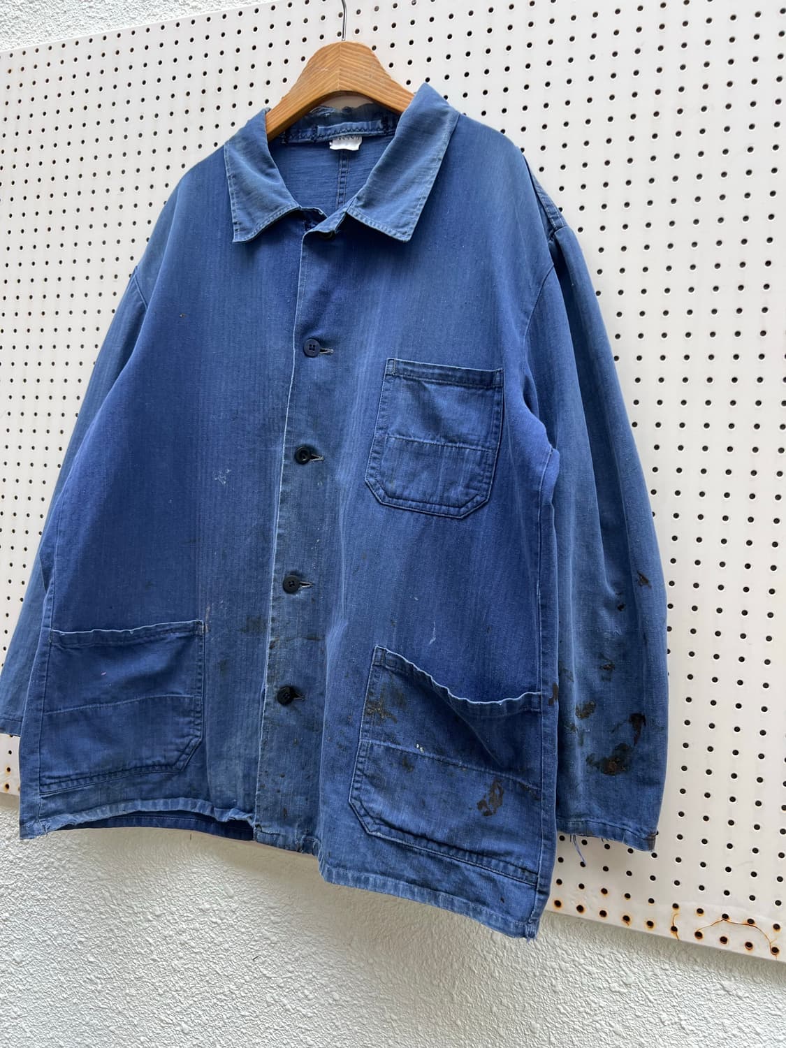 OLD VINTAGE HARD FADED HBT 헤링본트윌워크자켓 상품이미지6