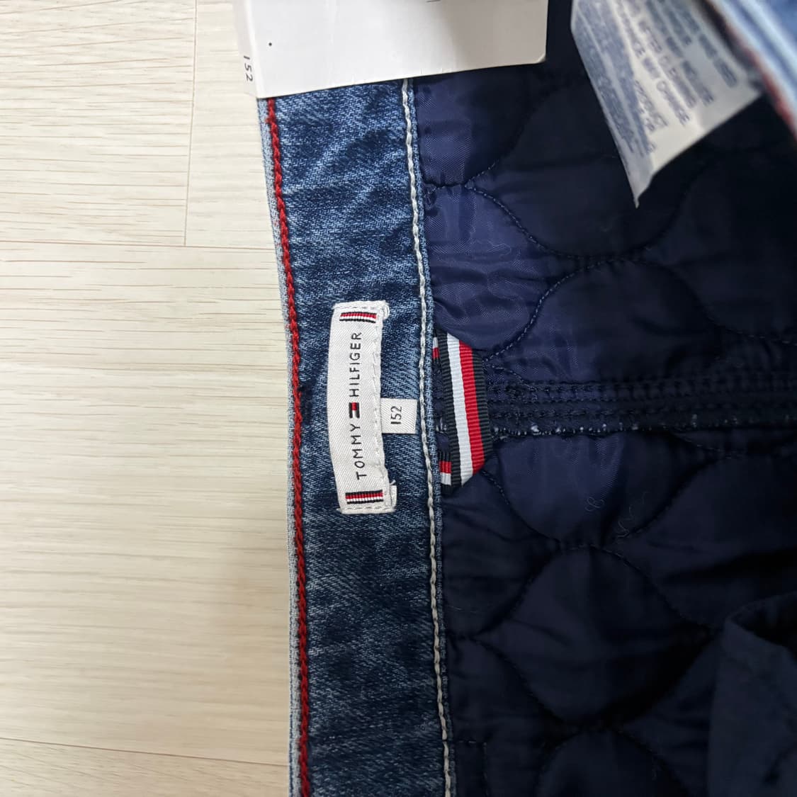 타미힐피거 퀼팅 청 데님 스커트 상품이미지4