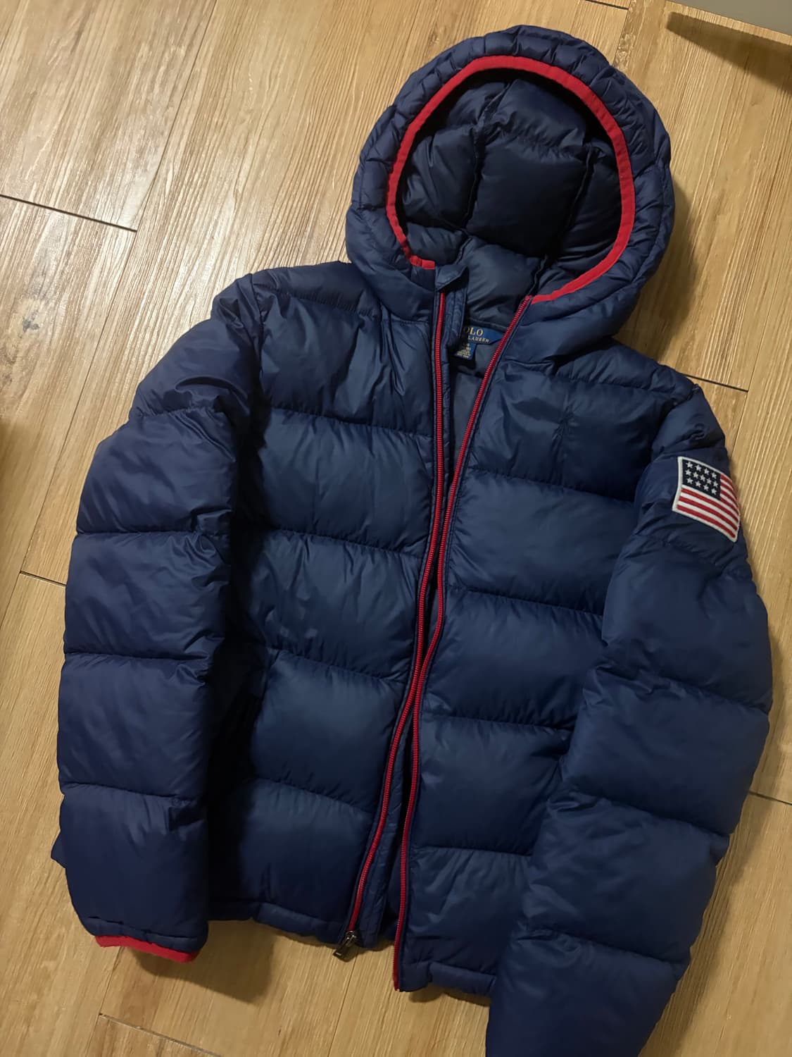 폴로 성조기 경량패딩 상품이미지1