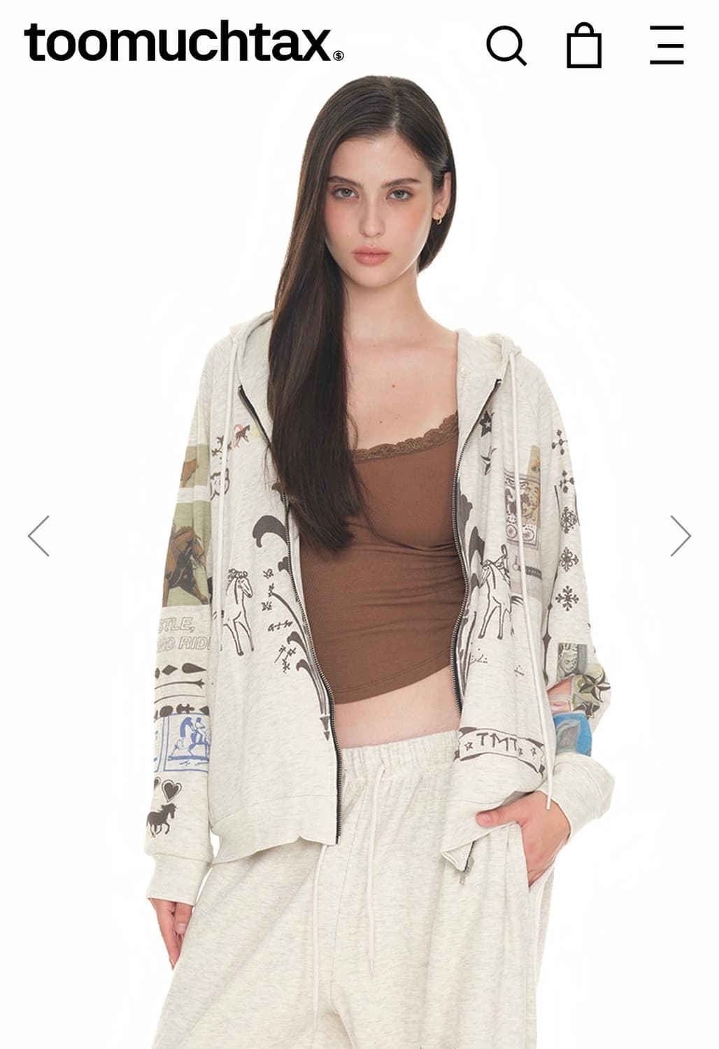 tmt 투머치택스 와플 후드집업 (제니 후드집업) 상품이미지2