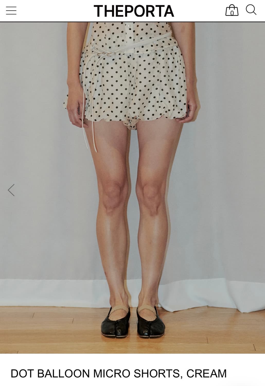 DOT BALLOON MICRO SHORTS, CREAM 상품이미지2