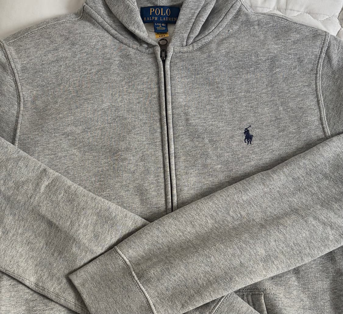 폴로 보이즈 코튼 블렌드 후리스 후디 후드집업 상품이미지2