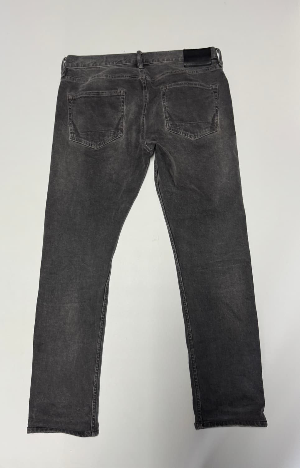 정품!! 올세인츠 흑청 빈티지 워싱 버튼 데님팬츠 33.8인치 상품이미지2