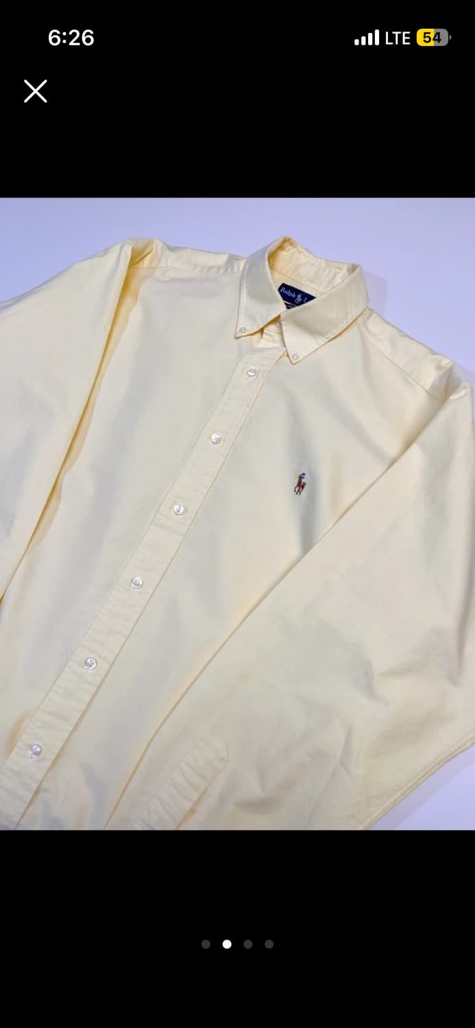 폴로 파스텔 노랑 옥스포드 셔츠 상품이미지2