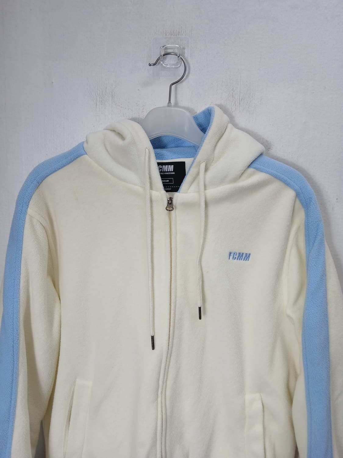 FCMM 후리스 후드집업 누빔 블루아이보리 95-100 새제품급 상품이미지2
