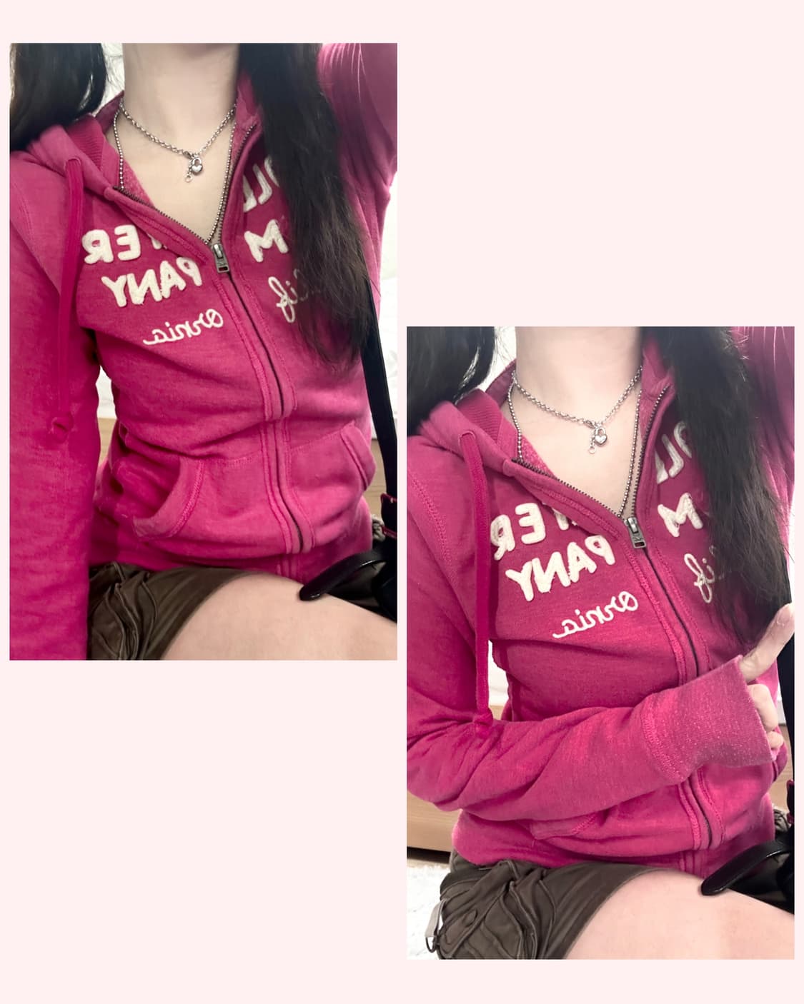 홀리스터 핑크 후드집업 상품이미지1