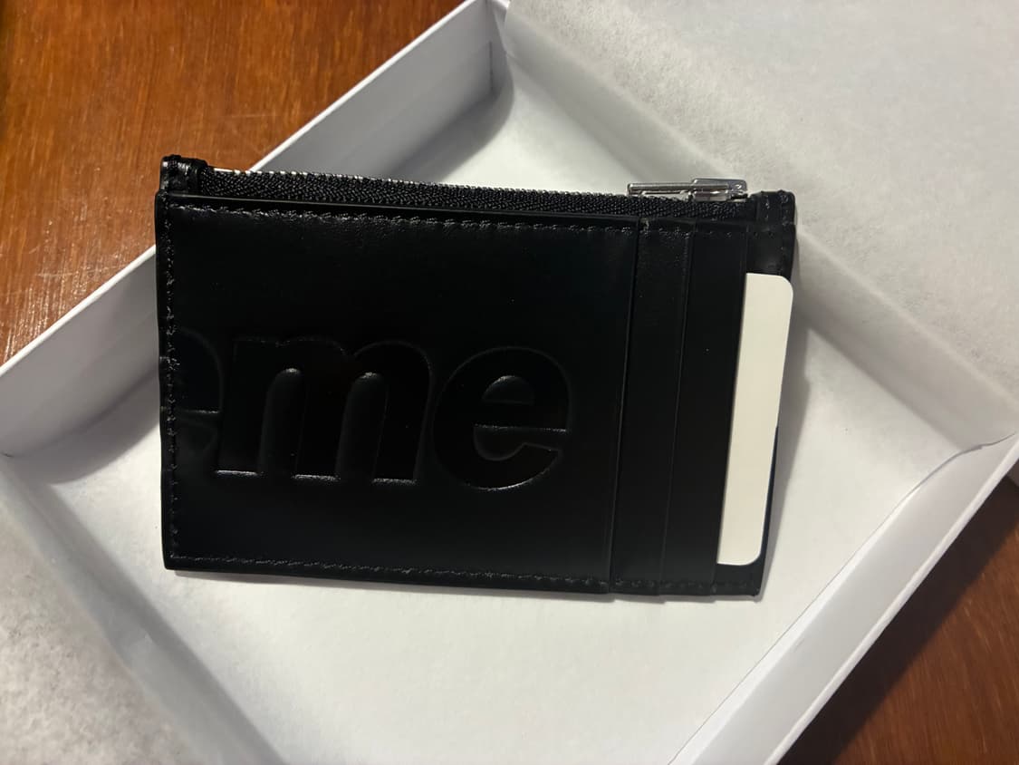 supreme 레더 카드 지갑 상품이미지1