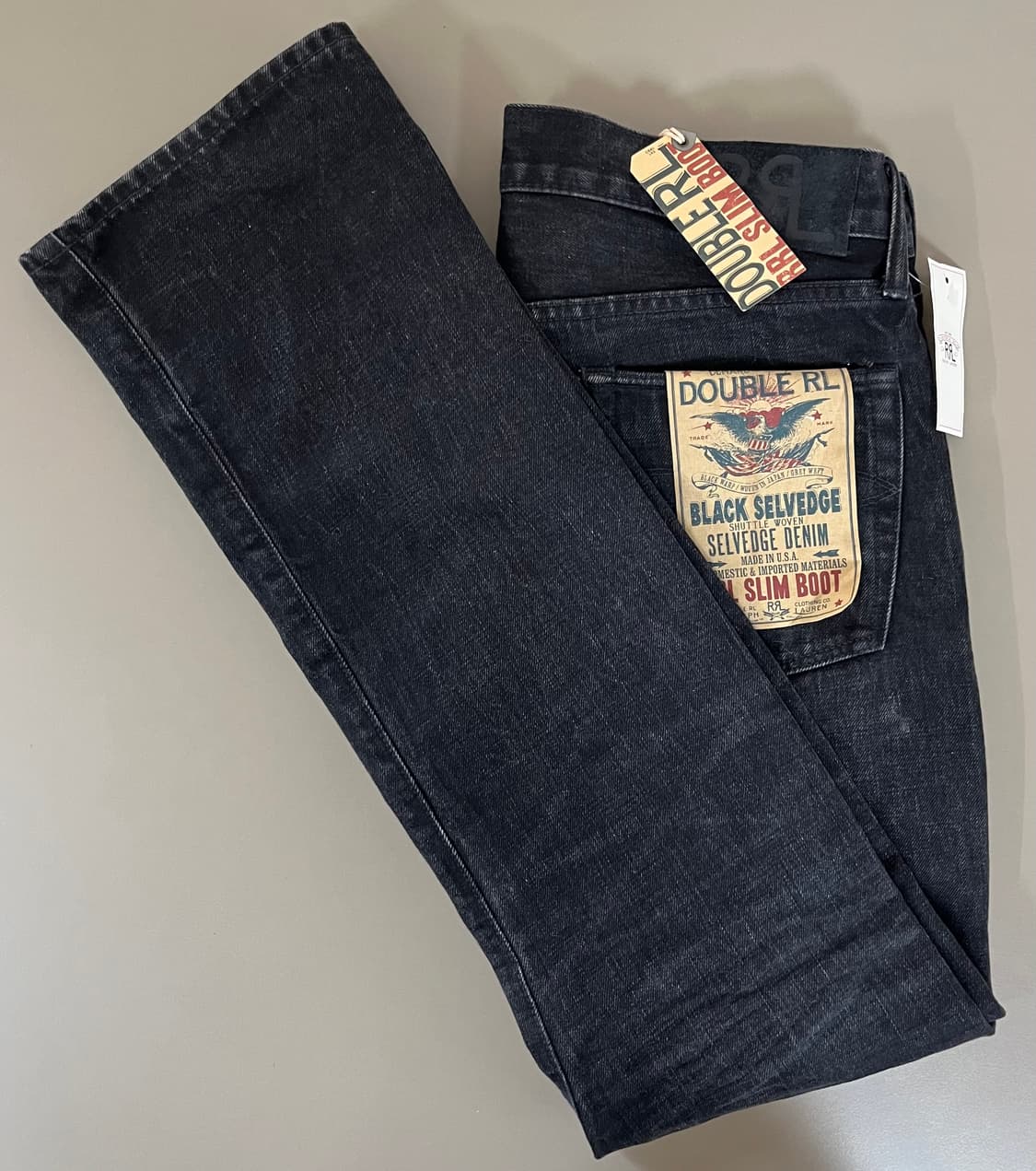 RRL 슬림 부츠 블랙 상품이미지1