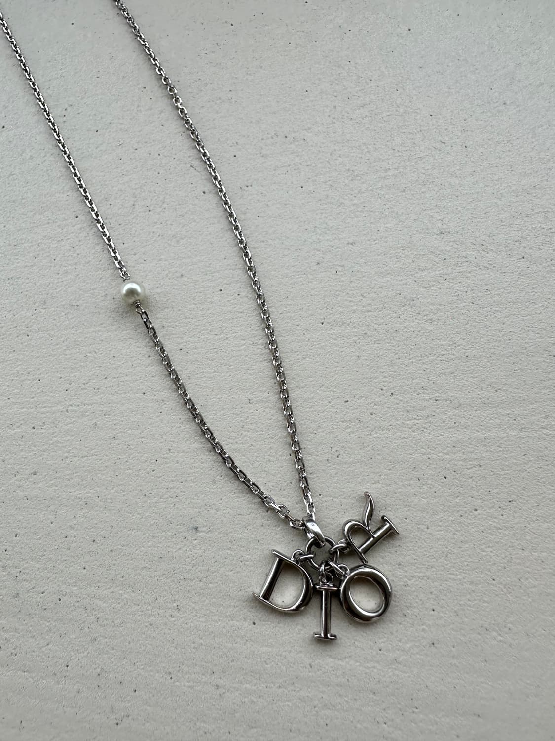 [DIOR] 정품 디올 진주 에르메스 레볼루션 실버 목걸이 상품이미지2