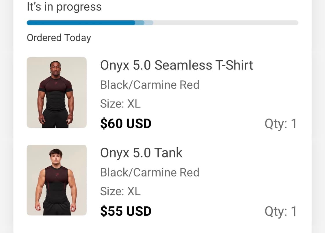 XL 짐샤크 오닉스5.0 레드 반팔 상품이미지3