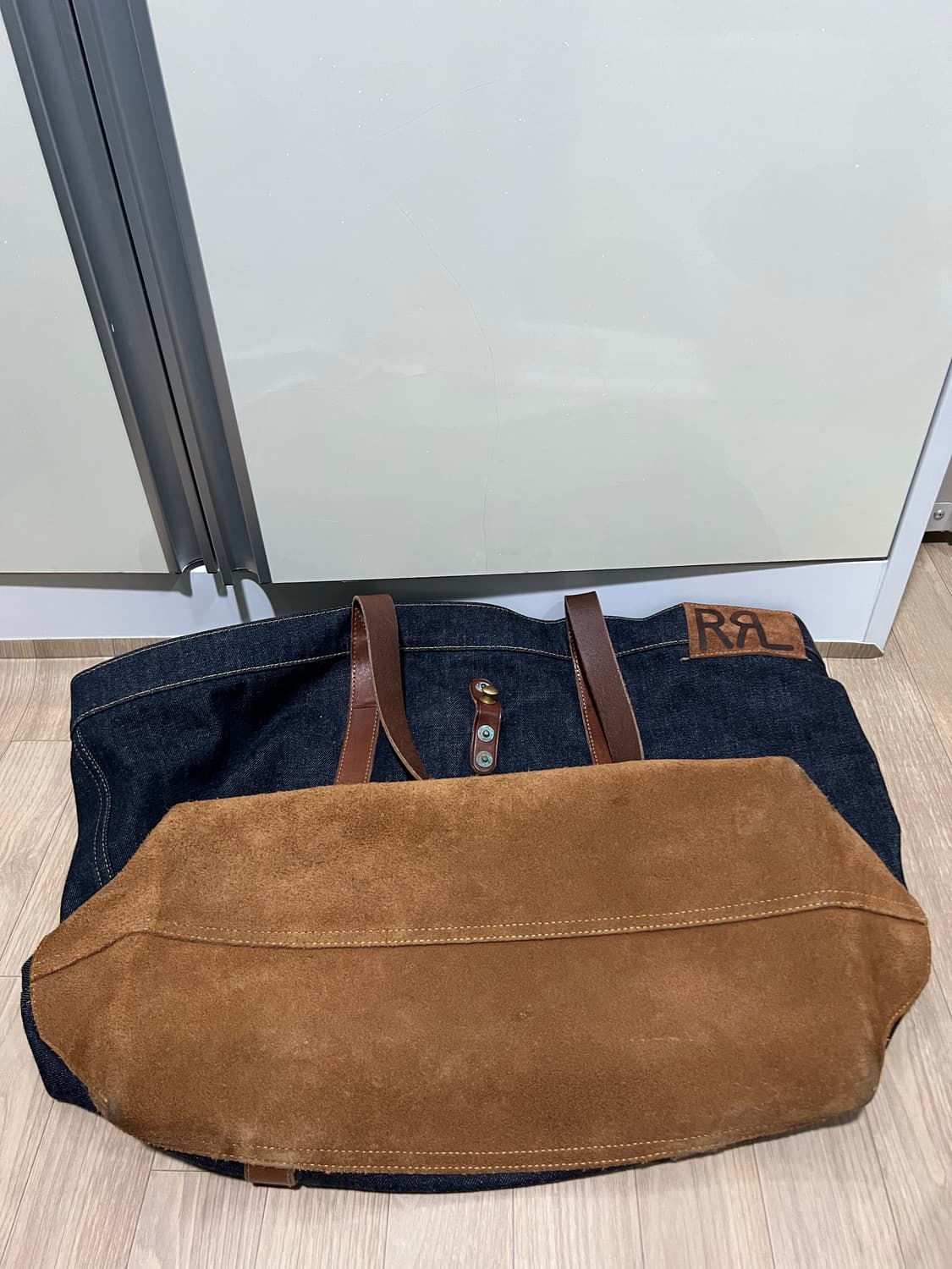 RRL 레더 트림 데님 토트백 상품이미지6