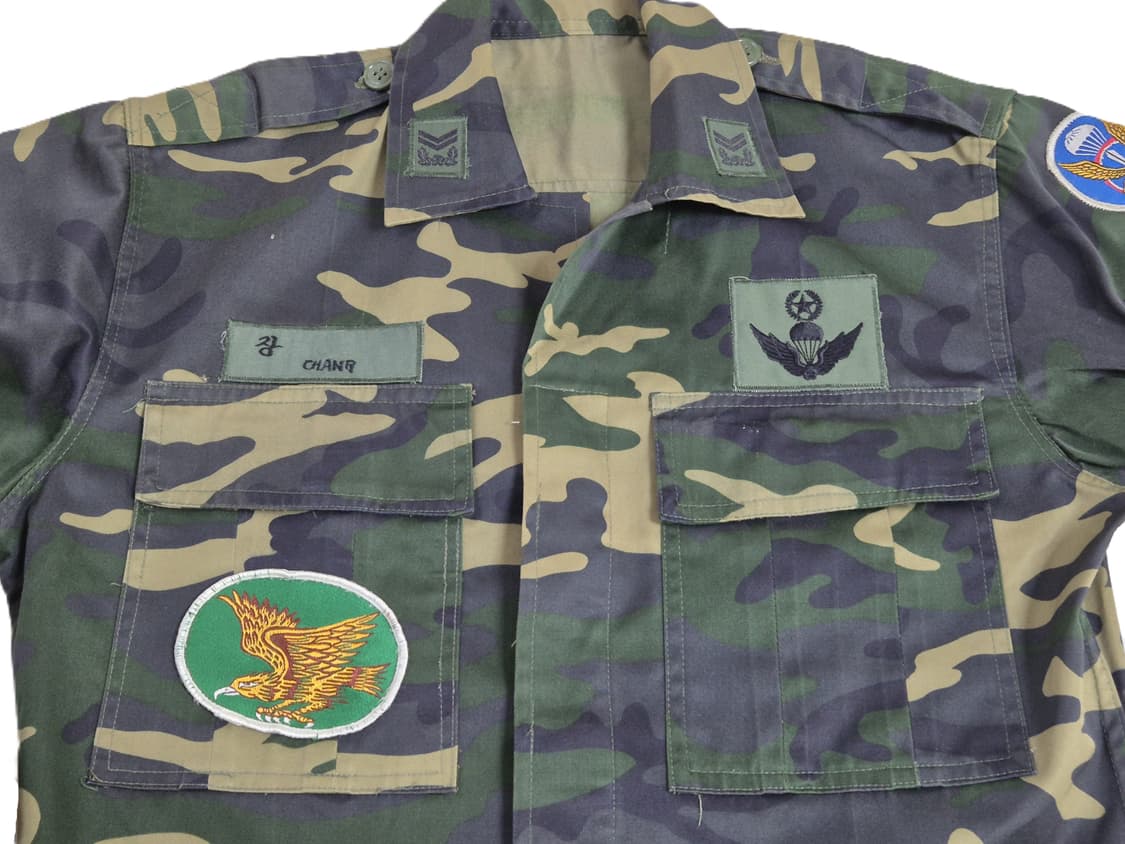 육군 구형 1공수특전여단 중사 사제 독사복 전투복 상의 자켓 (L) 상품이미지5